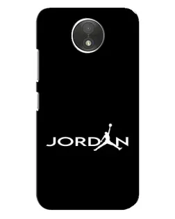 Чехол для Motorola Moto C (XT1750) с картинкой «Jordan White Logo»