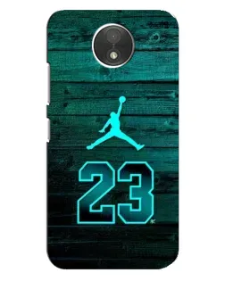 Чехол для Motorola Moto C (XT1750) с картинкой «Jordan Cyan 23»