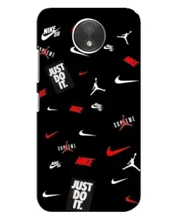 Чехол для Motorola Moto C (XT1750) с картинкой «Nike Mix Pattern»