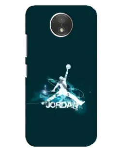 Чехол для Motorola Moto C (XT1750) с картинкой «Jordan Blue Fire»