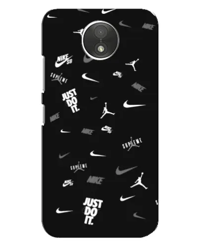 Чехол для Motorola Moto C (XT1750) с картинкой «Nike Black Pattern» Чехол для Motorola Moto C (XT1750) с картинкой «Nike Black Pattern»