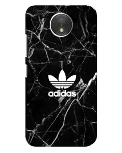 Чехол для Motorola Moto C (XT1750) с картинкой «Белый мрамор Adidas»