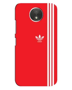 Чехол для Motorola Moto C (XT1750) с картинкой «Красный минимализм Adidas»