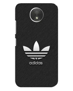 Чехол для Motorola Moto C (XT1750) с картинкой «Adidas Карбоновая текстура»