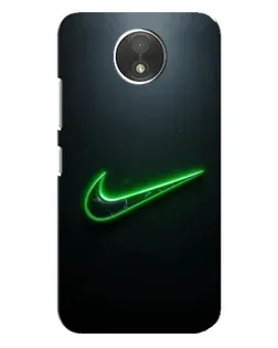Чехол для Motorola Moto C (XT1750) с картинкой «Неоновый контур Nike»