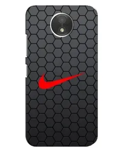 Чехол для Motorola Moto C (XT1750) с картинкой «Nike — карбоновая сетка»