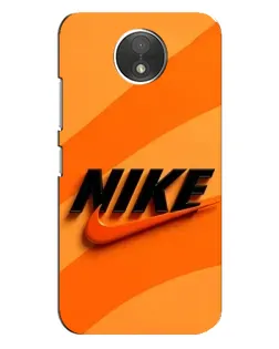 Чехол для Motorola Moto C (XT1750) с картинкой «Оранжевый драйв Nike»
