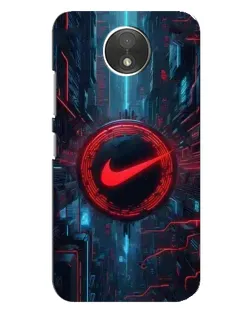 Чехол для Motorola Moto C (XT1750) с картинкой «Техногенный стиль Nike»
