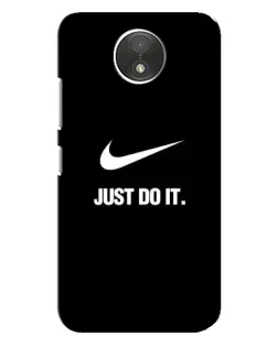 Чехол для Motorola Moto C (XT1750) с картинкой «Классический принт Nike»