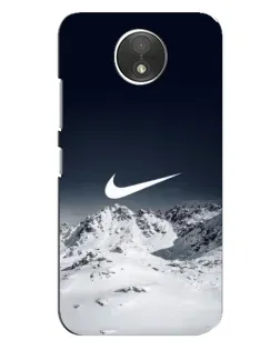 Чехол для Motorola Moto C (XT1750) с картинкой «Nike — зимние горы»