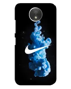 Чехол для Motorola Moto C (XT1750) с картинкой «Nike и синий дым»