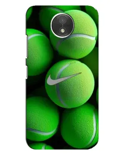 Чехол для Motorola Moto C (XT1750) с картинкой «Теннисные мячи Найк»