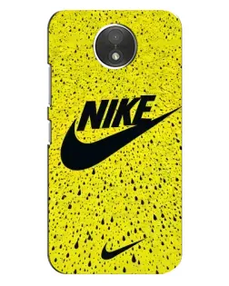 Чехол для Motorola Moto C (XT1750) с картинкой «Желтый текстурный Nike»