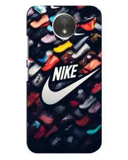 Чехол для Motorola Moto C (XT1750) с картинкой «Коллекция кроссовок Nike»