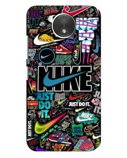 Чохол для Motorola Moto C (XT1750) з картинкою «Яскравий колаж Nike»