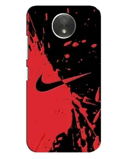 Чохол для Motorola Moto C (XT1750) з картинкою «Червоні бризки Nike»