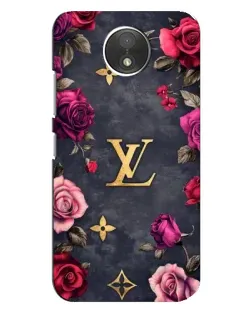 Чехол для Motorola Moto C (XT1750) с картинкой «Цветочный Louis Vuitton»