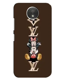 Чехол для Motorola Moto C (XT1750) с картинкой «LV и Микки Маус»