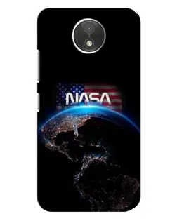 Чехол для Motorola Moto C (XT1750) с картинкой «Земля из космоса NASA»