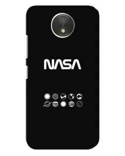 Чехол для Motorola Moto C (XT1750) с картинкой «NASA — технический принт»