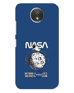 Чехол для Motorola Moto C (XT1750) с картинкой «NASA — лунная миссия»