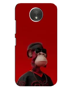 Чехол для Motorola Moto C (XT1750) с картинкой «Bored Ape в красном»