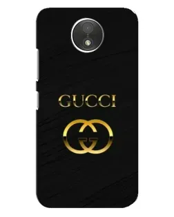 Чехол для Motorola Moto C (XT1750) с картинкой «Золотой логотип Gucci»