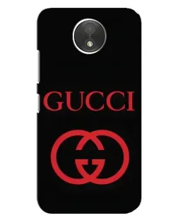 Чехол для Motorola Moto C (XT1750) с картинкой «Gucci — красный логотип»