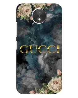 Чехол для Motorola Moto C (XT1750) с картинкой «Абстрактные цветы Gucci»