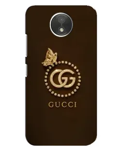 Чехол для Motorola Moto C (XT1750) с картинкой «Gucci — золотая бабочка»