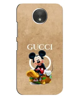 Чехол для Motorola Moto C (XT1750) с картинкой «Микки Маус Gucci — крафт»