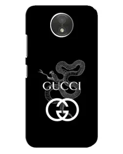 Чехол для Motorola Moto C (XT1750) с картинкой «Gucci — серебряная змея»