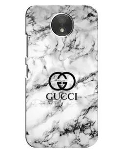 Чехол для Motorola Moto C (XT1750) с картинкой «Gucci — мраморный шик»
