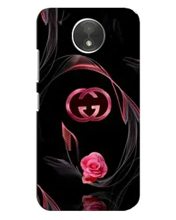 Чехол для Motorola Moto C (XT1750) с картинкой «Gucci — неоновая роза»