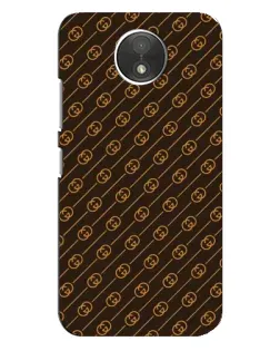 Чехол для Motorola Moto C (XT1750) с картинкой «Gucci — золотые диагонали»