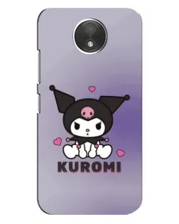 Чехол для Motorola Moto C (XT1750) с картинкой «Kuromi — фиолетовый арт»