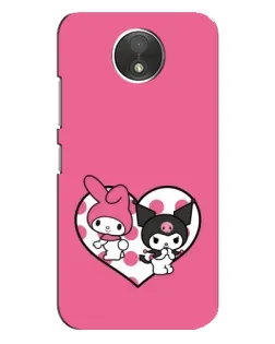 Чехол для Motorola Moto C (XT1750) с картинкой «Kuromi и My Melody»
