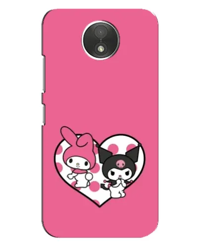 Чехол для Motorola Moto C (XT1750) с картинкой «Kuromi и My Melody»