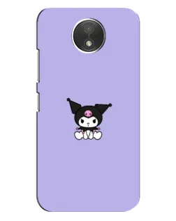 Чехол для Motorola Moto C (XT1750) с картинкой «Kuromi — фиолетовый минимализм»