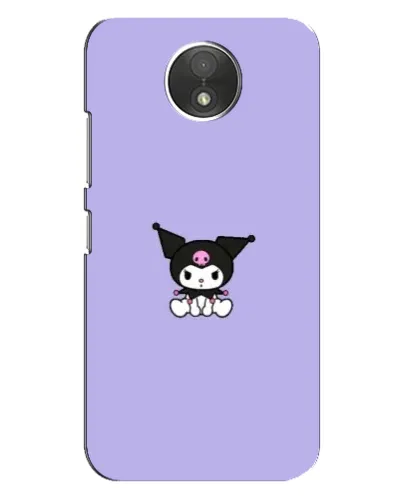 Чехол для Motorola Moto C (XT1750) с картинкой «Kuromi — фиолетовый минимализм»