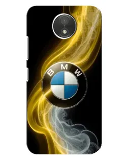 Чехол для Motorola Moto C (XT1750) с картинкой «Золотистый дым BMW»