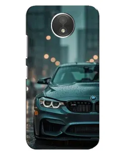 Чехол для Motorola Moto C (XT1750) с картинкой «BMW в огнях города»