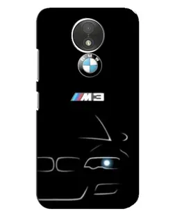 Чехол для Motorola Moto C (XT1750) с картинкой «Минималистичный принт BMW M3»