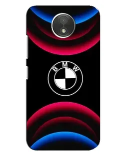 Чехол для Motorola Moto C (XT1750) с картинкой «Логотип BMW и неоновые дуги»