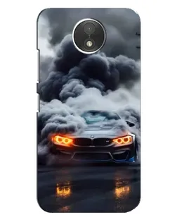 Чехол для Motorola Moto C (XT1750) с картинкой «BMW в дыму»