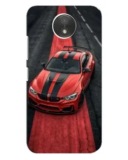 Чехол для Motorola Moto C (XT1750) с картинкой «BMW на красной дорожке»