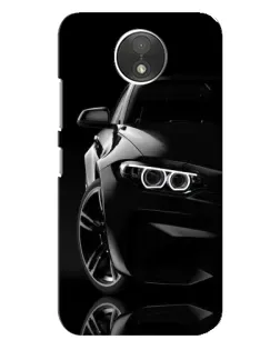 Чохол для Motorola Moto C (XT1750) з картинкою «Чорна BMW — профіль»