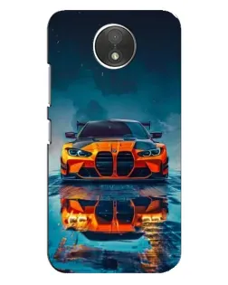 Чохол для Motorola Moto C (XT1750) з картинкою «BMW — золота емблема»