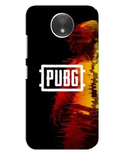 Чехол для Motorola Moto C (XT1750) с картинкой «Яркий логотип PUBG»