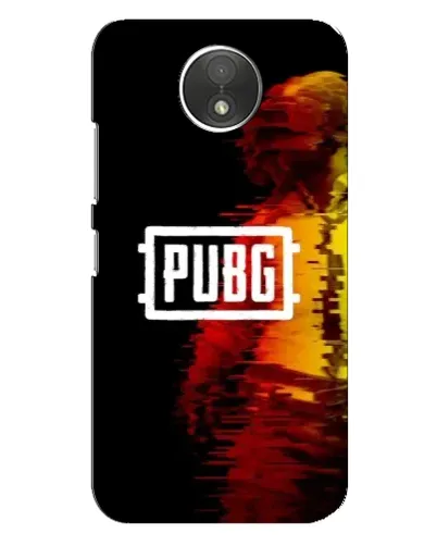 Чехол для Motorola Moto C (XT1750) с картинкой «Яркий логотип PUBG»